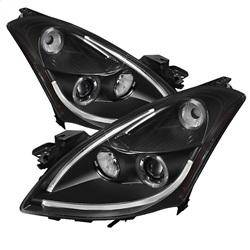 Spyder Auto - Spyder Nissan Altima 4Dr 10-12 Projector Headlights Light DRL LED Halo Blk PRO-YD-NA104D-LTDRL-BK