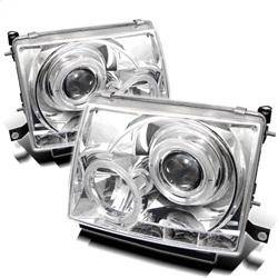 Spyder Auto - Spyder Toyota Tacoma 97-00 Projector Headlights LED Halo LED Chrome High H1 Low H1 PRO-YD-TT97-HL-C