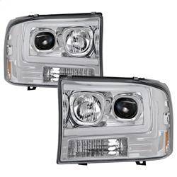 Spyder Auto - Spyder 99-04 Ford F-250 Super Duty Light Bar Projector Headlights - Chrome (PRO-YD-FF25099V2-LB-C)