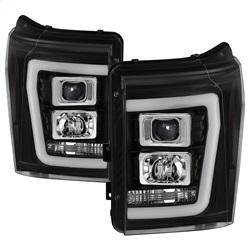 Spyder Auto - Spyder Ford F-250/F-350/F450 Super Duty 11-16 V2 Projector Headlights - Black (PRO-YD-FS11V2-LB-BK)