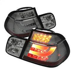 Spyder Auto - Spyder BMW E46 3-Series 99-01 4Dr Light Bar Style LED Tail Lights Smoke ALT-YD-BE4699-4D-LBLED-SM