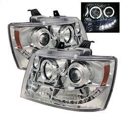 Spyder Auto - Spyder Chevy Suburban 1500 Projector Headlights LED Halo LED Chrome PRO-YD-CSUB07-HL-C