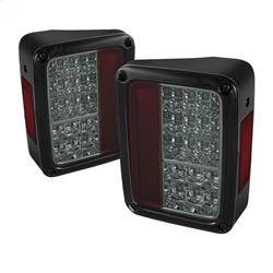 Spyder Auto - Spyder Jeep Wrangler 07-15 LED Tail Lights Smoke ALT-YD-JWA07-LED-SM