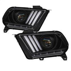 Spyder Auto - Spyder 10-13 Ford Mustang - Halogen - Projector Headlights - LED Signals -Black (PRO-YD-FM2010V2-BK)