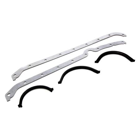 Cometic Gasket - Cometic Chevrolet Gen-1 Small Block V8 .094" Fiber Oil Pan Gasket Kit Left Side Dipstick Thick and Thin Front Seals