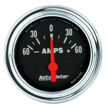 AutoMeter - AutoMeter Traditional Chrome Electrical Ammeter 2 1/6in 60A Gauge