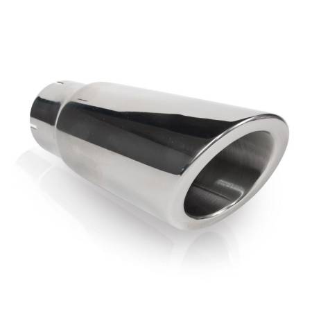 Stainless Works - Stainless Works Double Wall Slash Cut Exhaust Tip - 3 1/2in Body 3in ID Inlet