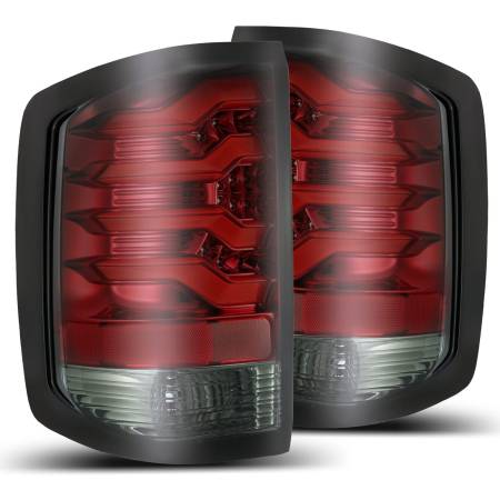 AlphaRex - AlphaRex 14-18 Chevrolet Silverado 1500 PRO-Series LED Tail Lights Red Smoke