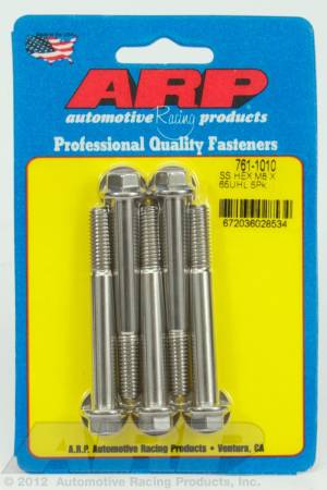 ARP - ARP M8 x 1.25 x 65 hex SS bolts 761-1010