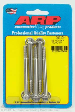 ARP - ARP M6 x 1.00 x 70 hex SS bolts 760-1011