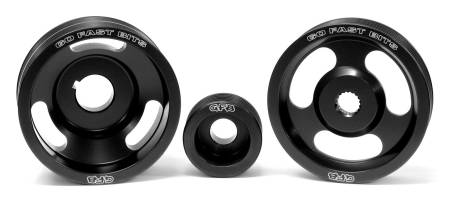 Go Fast Bits - GFB 04-10 WRX/STI 3 Piece Under-Drive Pulley Kit w/ Belts (Crank Alternator & Power Steering)