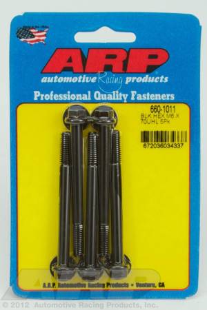 ARP - ARP M6 x 1.00 x 70 hex black oxide bolts 660-1011