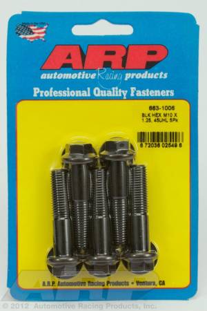 ARP - ARP M10 x 1.25 x 45 hex black oxide bolts 663-1006