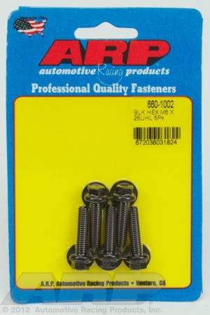 ARP - ARP M6 x 1.00 x 25 hex black oxide bolts 660-1002