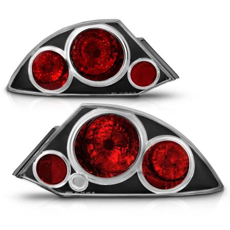 ANZO Headlights, Tail Lights and More  - ANZO 2000-2005 Mitsubishi Eclipse Taillights Black