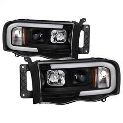 Spyder Auto - Spyder 02-05 Dodge Ram 1500 Light Bar Projector Headlights - Black (PRO-YD-DR02V2-LB-BK)