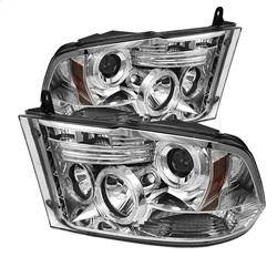 Spyder Auto - Spyder Dodge Ram 1500 09-14 10-14 Projector Headlights Halogen- LED Halo LED - Chrm PRO-YD-DR09-HL-C