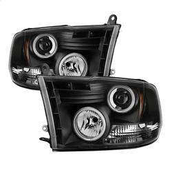 Spyder Auto - Spyder Dodge Ram 1500 09-14 Projector Headlights Halogen- CCFL Halo LED - Blk PRO-YD-DR09-CCFL-BK