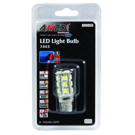 ANZO Headlights, Tail Lights and More  - ANZO LED Bulbs Universal 7444 White - 18 LEDs 1 3/4in Tall