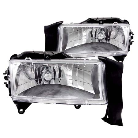 ANZO Headlights, Tail Lights and More  - ANZO 1997-2004 Dodge Dakota Crystal Headlights Chrome