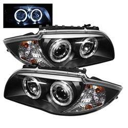 Spyder Auto - Spyder BMW E87 1-Series 08-11 Projector Headlights LED Halo Black High H1 Low H7 PRO-YD-BMWE87-HL-BK