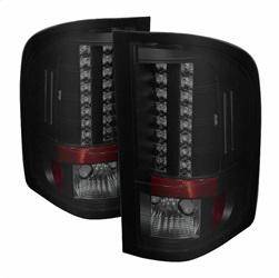 Spyder Auto - Spyder Chevy Silverado 07-13 LED Tail Lights Blk Smke ALT-YD-CS07-LED-BSM