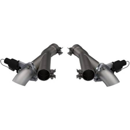 QTP (Quick Time Performance) - QTP 2018+ Jeep Grand Cherokee Trackhawk 2.75in 304SS Aggressor Cutout Dual Mid Pipes