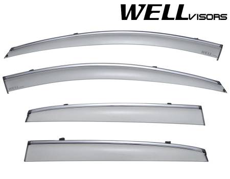 WellVisors - WellVisors Side Window Deflectors Acura RDX 13-18 With Chrome Trim