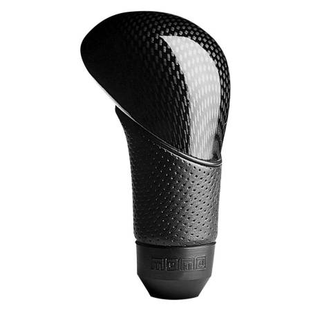 Momo - Momo Shadow Shift Knob - Black Airleather, Carbon Effect Insert