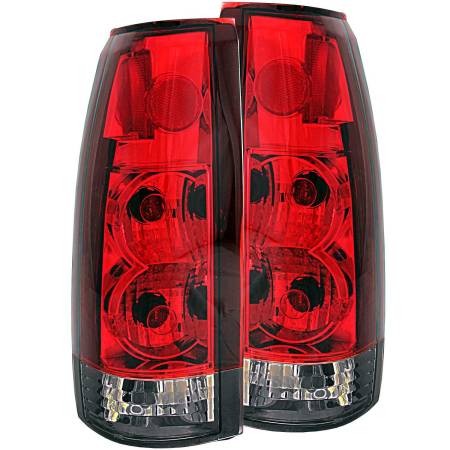 ANZO Headlights, Tail Lights and More  - ANZO 1999-2000 Cadillac Escalade Taillights Red/Smoke G2