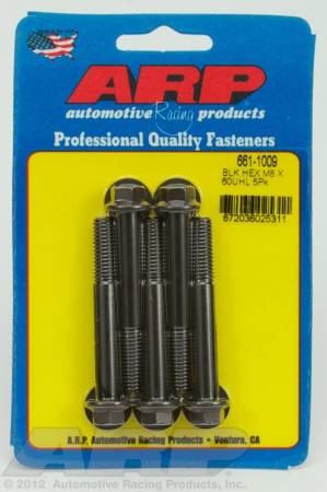 ARP - ARP M8 x 1.25 x 60 hex black oxide bolts 661-1009