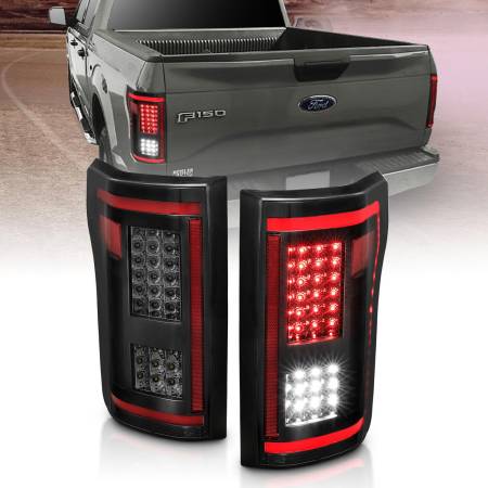 ANZO Headlights, Tail Lights and More  - ANZO 15-17 Ford F-150 LED Taillights - Smoke