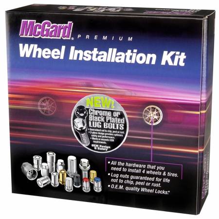 McGard - McGard 5 Lug Hex Install Kit w/Locks (Cone Seat Bolt) M14X1.5 / 17mm Hex / 30.5mm Shank L. - Black