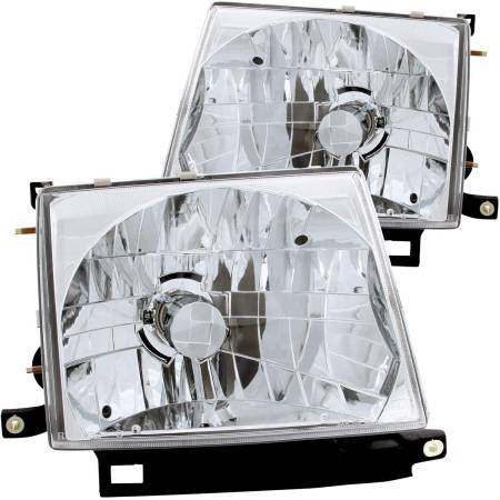 ANZO Headlights, Tail Lights and More  - ANZO 1997-2000 Toyota Tacoma Crystal Headlights Chrome