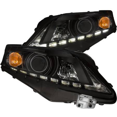 ANZO Headlights, Tail Lights and More  - ANZO 2010-2012 Lexus Rx350 Projector Headlights w/ U-Bar Black