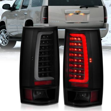 ANZO Headlights, Tail Lights and More  - ANZO 2007-2014 Chevy Tahoe LED Taillight Plank Style Black w/Smoke Lens