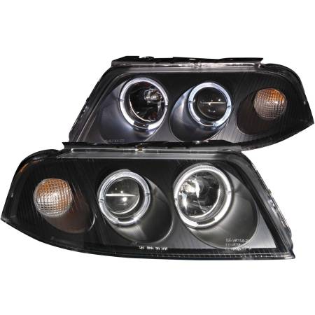 ANZO Headlights, Tail Lights and More  - ANZO 2001-2005 Volkswagen Passat Projector Headlights w/ Halo Black