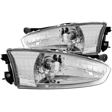 ANZO Headlights, Tail Lights and More  - ANZO 1997-2002 Mitsubishi Mirage Crystal Headlights Chrome