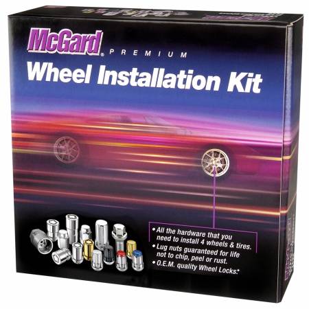 McGard - McGard 6 Lug Hex Install Kit w/Locks (Cone Seat Nut) M12X1.5 / 13/16 Hex / 1.5in. Length - Black