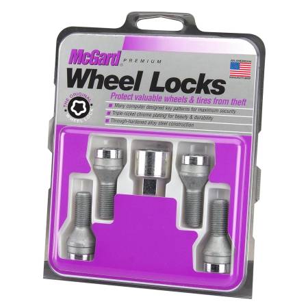 McGard - McGard Wheel Lock Bolt Set - 4pk. (Cone Seat) M12X1.25 / 19mm Hex / 29.1mm Shank Length - Chrome