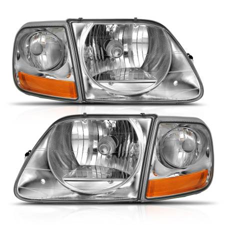 ANZO Headlights, Tail Lights and More  - ANZO 1997-2003 Ford F-150 Crystal Headlight G2 Clear With Parking Light