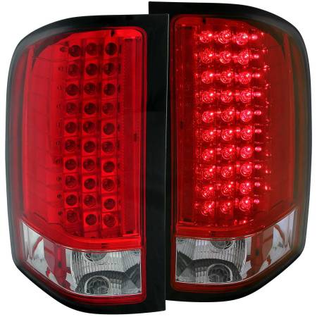 ANZO Headlights, Tail Lights and More  - ANZO 2007-2013 Chevrolet Silverado 1500 LED Taillights Red/Clear