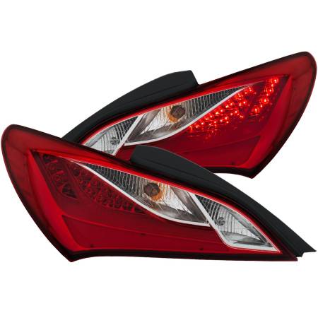 ANZO Headlights, Tail Lights and More  - ANZO 2010-2013 Hyundai Genesis LED Taillights Red/Clear