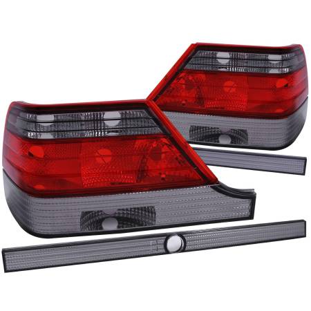 ANZO Headlights, Tail Lights and More  - ANZO 1995-1999 Mercedes Benz S Class W140 Taillights Red/Smoke