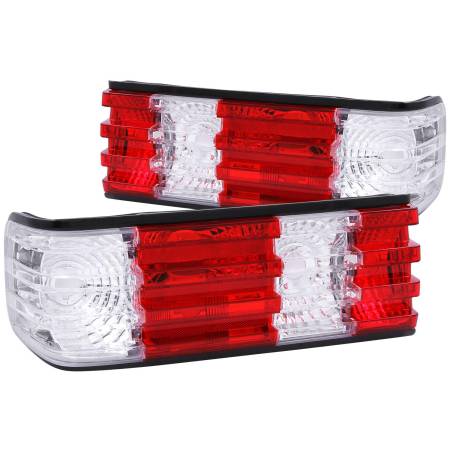 ANZO Headlights, Tail Lights and More  - ANZO 1986-1991 Mercedes Benz S Class W126 Taillights Red/Clear