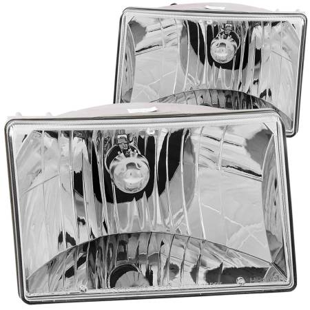 ANZO Headlights, Tail Lights and More  - ANZO 1993-1998 Jeep Grand Cherokee Crystal Headlights Chrome