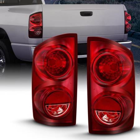 ANZO Headlights, Tail Lights and More  - ANZO 2007-2009 Dodge Ram 1500 Tail Light Red Lens (OE)