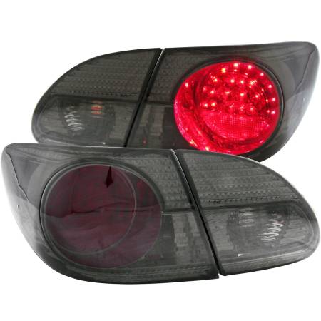 ANZO Headlights, Tail Lights and More  - ANZO 2003-2008 Toyota Corolla LED Taillights Red/Smoke