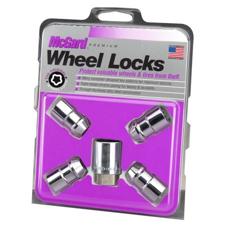 McGard - McGard Wheel Lock Nut Set - 4pk. (Cone Seat) 7/16-20 / 3/4 Hex / 1.46in. Length - Chrome