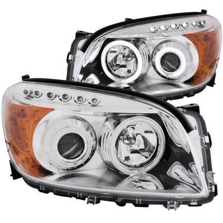 ANZO Headlights, Tail Lights and More  - ANZO 2006-2008 Toyota Rav4 Projector Headlights w/ Halo Chrome (CCFL)